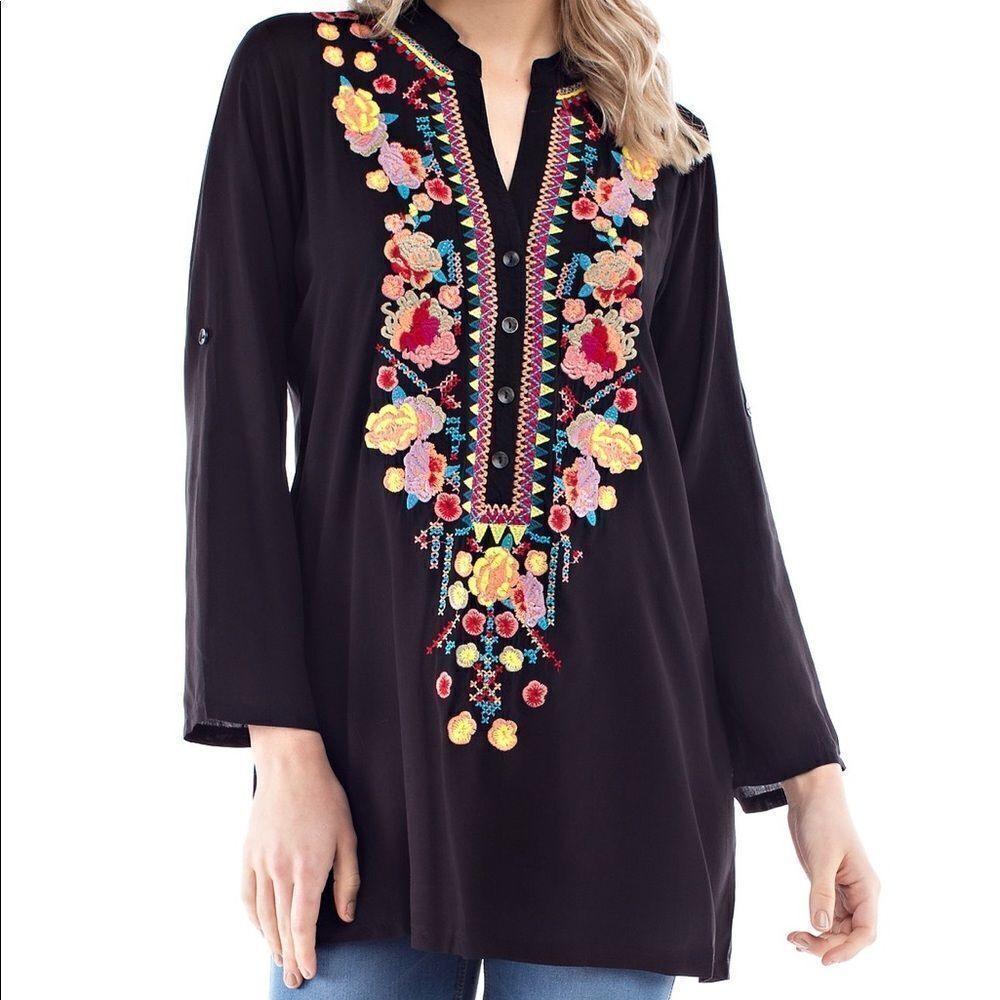 ✨HP✨Aztec Front Tie Tunic Dress✨